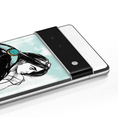 Disney Princess Jasmine Sketch Google Pixel 6 Pro Skin
